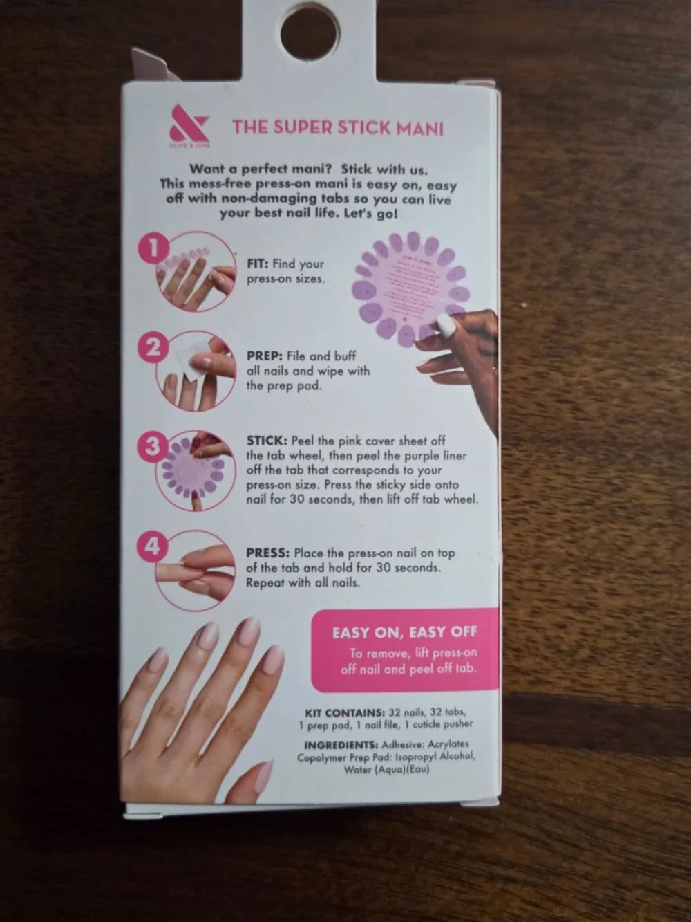 Olive & June Super Stick Mani Press-On Nails Lot of 3 Swan, Tutu, Mulberry, NEW